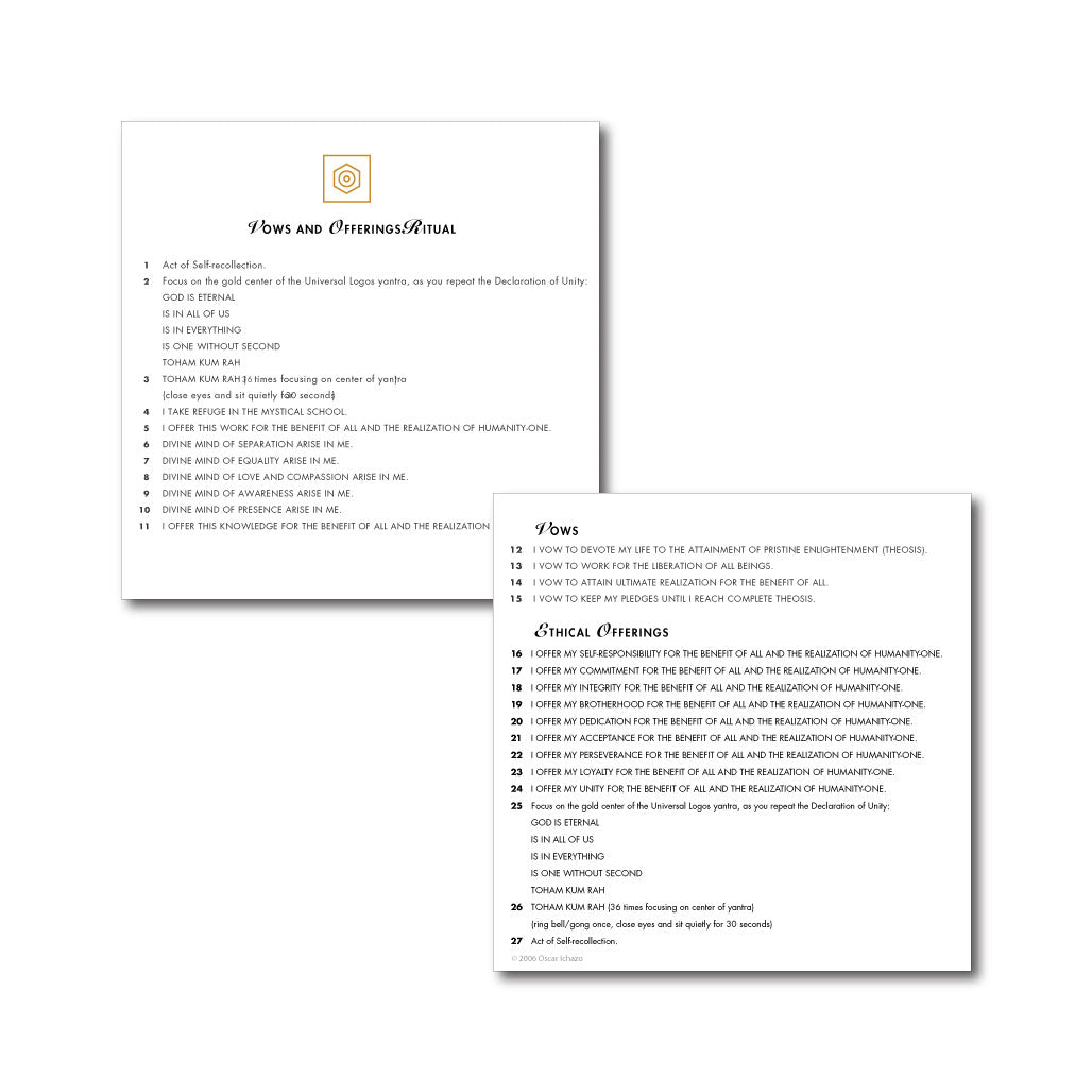 Vows and Offerings Ritual™ yantra