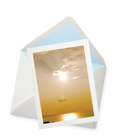 Golden Silver Light Greeting Card - 5½" x 4¼