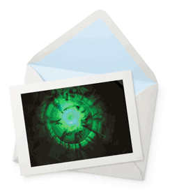 Green Arising Greeting Card - 5½" x 4¼"