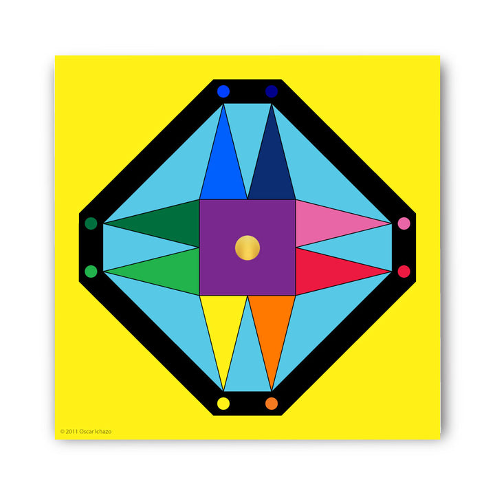 El Octágono™ con yantra de 12 pulgadas y 8 medallones
