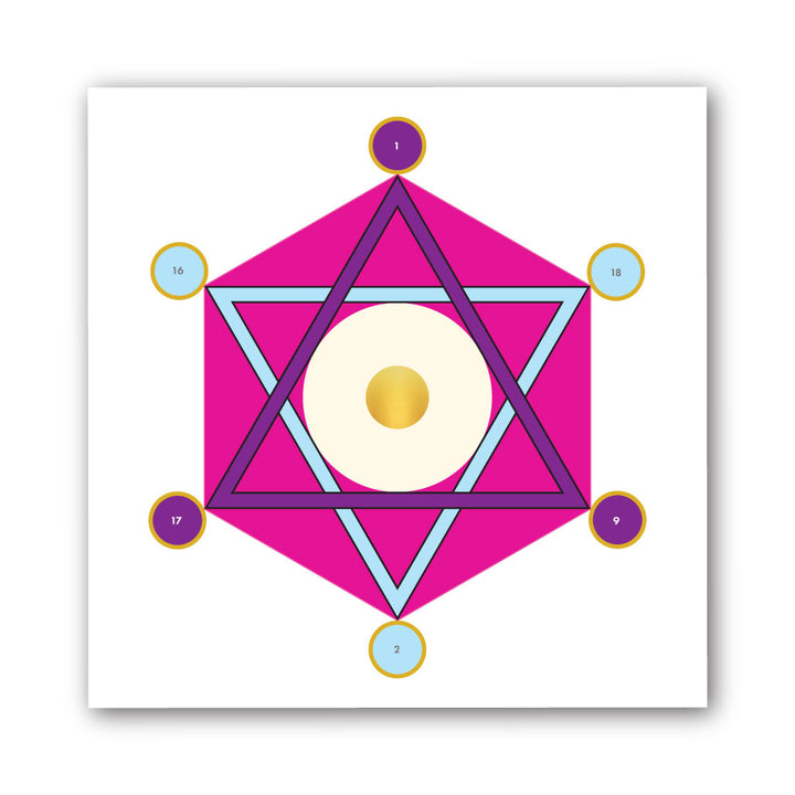 Arica Day of Unity Scarab Meditation yantras <br> set of nineteen